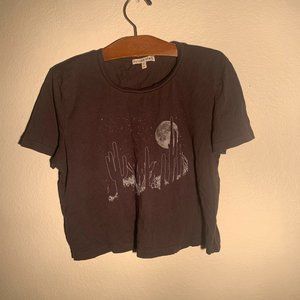 Black Nature Crop Top